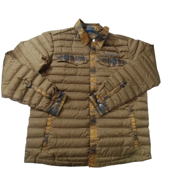 Columbia Men's Flash Forward Down Feather Heat-Seal Shirt Jacket Size M Gorpcore - Picture 1 of 12